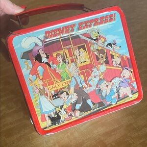 Disney Express Red Kids Toy Lunchbox by Aladdin / preowned